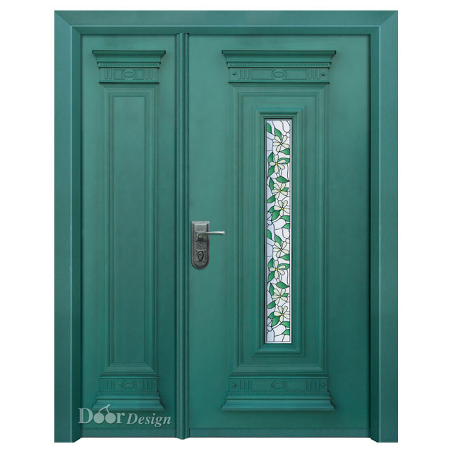 דלתות פלדה D9617 צבע ירוק
