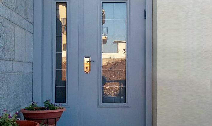 דלת פלדה כנף וחצי מסדרת חלון פנורמה